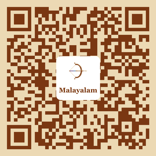 QR code linking to the Hanuman Chalisa Malayalam edition